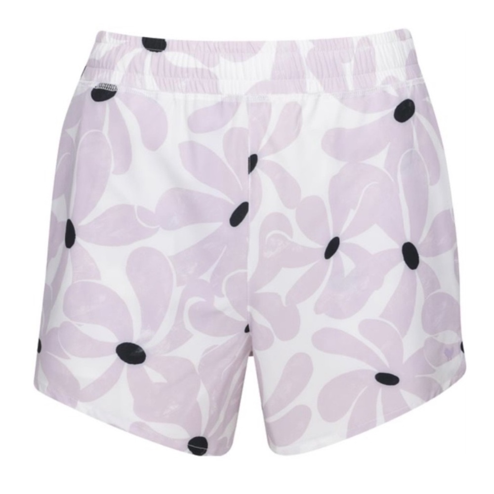 Bad Birdie Women's Athletic Shorts - Light Purple and Black Floral